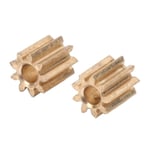 2 st Motor Pinion Gear i mässing, ersättning för Duplo Intelli Lok-modul 0,4 9 tänder -n1327