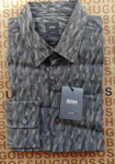 New Hugo BOSS mens grey Tailored Selection slim casual smart suit shirt MEDIUM