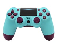 PS4 for controller, wireless PS4 Bluetooth joystick for PS4 controller, suitable for the Playstation 4 gamepad, high-precision remote control function with double vibration(Berry blue)