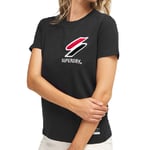 T-Shirt Noir Femme Superdry Sportstyle