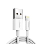 Ugreen USB - Lightning MFI-kabel 20cm 2,4A - Vit (20726)