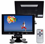 BW 9 Inch Ultrathin HD Color TFT Car Monitor HDMI Car Monitor Car Headrest Monitor with AV/HDMI/VGA Video Input,Remote Control,Built-in Speaker - HD 1024x600 Native Resolution CCTV Monitor PC Monitor with 360 Degree Rotating Stand