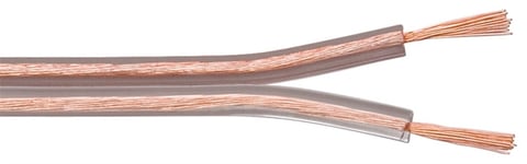 Goobay Högtalarkabel transparent CCA 10 m rulle, tvärsnitt 2 x 4,0 mm²