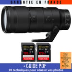 Nikon Z 70-200mm f/2.8 VR S + 2 SanDisk 128GB UHS-II 300 MB/s + Guide PDF ""20 TECHNIQUES POUR RÉUSSIR VOS PHOTOS