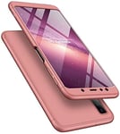 IMEIKONST Samsung A40 Case 3 in 1 Design Hard PC Case Premium Slim 360 Degree Full Body Protective Shockproof Ultra Thin Cover for Samsung Galaxy A40. 3 in 1 Rose Gold AR