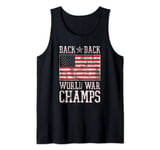 Trendy Back To Back World War Champs American Flag Tank Top