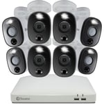 Swann 8MP/4K 8 Channel DVR Security System: DVR-5680 with 1TB HDD & 8 x PRO-4KWLB Bullet Camera