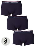 Tommy Hilfiger Low Rise Trunk 3 Pack Boxers - Navy, Navy, Size M, Men