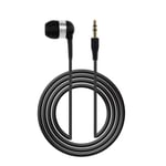 3.5mm In Ear Single-sided Earphones Black 1.2m/4Ft Mono Earbud Wired Headset Headphone Single Side Fit For MP3 MP4 Mobile Phones Notebook