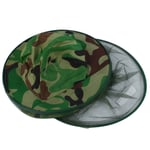 Midge Mosquito Insect Hat Mesh Fishing Caps Head Net Face Protector Camoufla (H)
