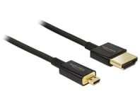 DeLOCK HDMI-A/HDMI Micro-D, 2 m HDMI cable HDMI Type A (Standard) HDMI