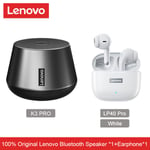Haut-parleur Bluetooth sans fil Lenovo K3 pro Audio de voiture portable sans fil Bluetooth5 Subwoofer en alliage d'aluminium Haut-parleur stéréo sans fil, 1xK3pro 1xLP40pro