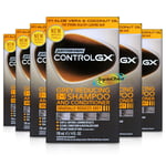 6x Just For Men Control GX Grey Hair Reducing 2 in 1 Shampoo & Conditioner 118ml