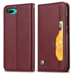 LLLi Mobile Accessories for HUAWEI Knead Skin Texture Horizontal Flip Leather Case for Huawei Honor 10, with Photo Frame & Holder & Card Slots & Wallet(Black) (Color : Wine Red)