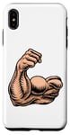 Coque pour iPhone XS Max Icône de dessin animé pour bras musculaire biceps fort