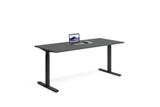 Wulff Hev senk skrivebord 180x80cm 670-1170 mm (slaglengde 500 mm) Färg på stativ: Svart - bordsskiva: Mørkgrå