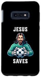 Coque pour Galaxy S10e Jesus Soccer Football Christianisme Gardien de but Christ Church