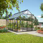 Vitavia Merkur 9900 Växthus Härdat Glas Svart - 9,9 m2 -