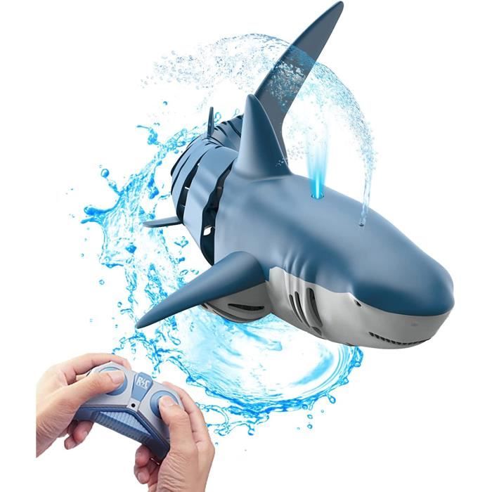 Escomdp - Mini Requin Radiocommandé 11,5 Cm - Sous-marin RC Pour Piscine/Bain - Charge USB - Effet Réaliste - Cadeau Enfant