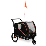 Nomad Tales Spirit Bike Trailer, ebony / tangerine - P 145 x L 72 x K 102 cm, alle 45 kg painavalle koiralle