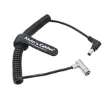 Alvin's Cables PORTKEYS BM5 BM7 Monitor Power Cable 4 Pin Female Right Angle to Right Angle DC Male Coiled Power Cord