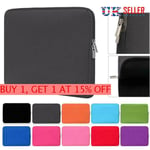 Soft Laptop Bag Sleeve Case Cover Pouch For Macbook Lenovo Hp Dell 11"-17" Uk