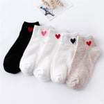 Ladies Heart Cute College Wind Simple Basic Fresh Socks Warm Com B