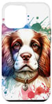 Coque pour iPhone 15 Pro Max Œuvre aquarelle chien épagneul français