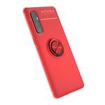 Wuzixi Case for Oppo Find X2 Neo,Ultra-thin shock-resistant TPU protective cover with anti-scratch,360-degree swivel ring,Cover for Oppo Find X2 Neo.Red