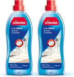 Vileda 1-2 Spray Active Cleaner, Diluted Cleaning Liquid for 1-2 Spray Mop, Pack