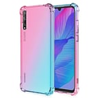 MISKQ case for Xiaomi Redmi 9A, Phone Cover Shockproof, Rreinforced Corner, Silicone soft anti-fall TPU mobile phone case(Pink/green)