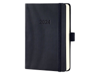 Sigel C2411, personlig dagbok, svart, monokromatisk, A6, 400 ark, 80 g/m²