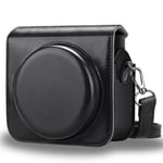 FINTIE Protective Case for Fujifilm Instax Square SQ6 Instant Film Camera - Premium PU Leather Bag Cover with Removable/Adjustable Strap, Black