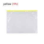 1/3pcs Transparent Document Bag A4 File Folder Paper Holder Yellow 1pc