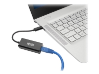 Tripp Lite USB C to Gigabit Ethernet Adapter USB Type C to Gbe 10/100/1000 - Nätverksadapter - USB-C 3.1 - Gigabit Ethernet - svart
