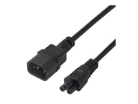 Deltaco - Strömkabel - Iec 60320 C14 Till Iec 60320 C5 - Ac 250 V - 2.5 A - 3 M - Svart