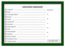 221B BAKER STREET SOLUTION NOTES - PACK OF 50 (25 DOUBLE SIDED LOOSE SHEETS)- A5