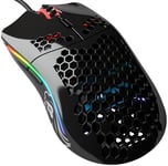 Glorious Gaming Model O- (Small) Compact Wired Gaming Mouse - 58g Superlight Honeycomb Design, RGB, Pixart 3360 Sensor, Ambidextrous, Omron Switches - Glossy Black