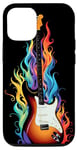 Coque pour iPhone 13 Pro Guitare électrique pour concerts et festivals de metal