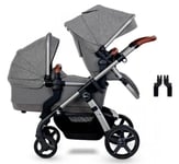 Silver Cross Wave 4 In 1 Pram In Zinc Grey + Tandem Adapters - Brand New Boxed