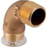 35 mm x 1,1/4&quot; Vinkel 90° CU-hylsa/nippel Mapress