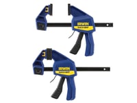 IRWIN® Quick-Grip® Quick-Change™ Medium-Duty Bar Clamp 150mm (6in) Twin Pack Q/