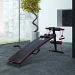 Exercise Sit Up Bench Fitness Workout Machine Spring Puller Adjustable Height