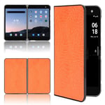 HDOMI Microsoft Surface Duo Case, and Super Thin Cover Hard PC Rear Protecting Shell for Microsoft Surface Duo (Orange)