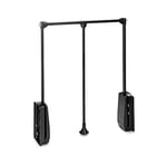 Barre De Penderie Escamotable EVO - Réglable 89-121 Cm - Aluminium - Charge 15 Kg - Pour Armoire
