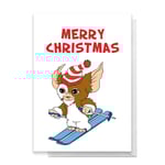 Gremlins Merry Christmas Skiing Greetings Card - Standard Card