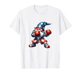 America Gnome Dad In Retro Boxing Shoes For Patriotic Boxer T-Shirt