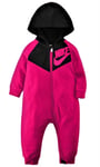 Nike Baby Girl Hooded Hot Rush Pink Babygrow 6/9m Playsuit Full Zip