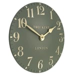 Thomas Kent Large Arabic Lichen Green Wall Clock 20cm