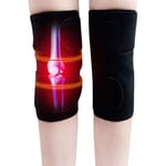 Junww 2PCS Knee Brace Support Pads Adjustable Tourmaline Self-heating Magnetic Therapy Knee Protective Belt Arthritis Knee Massager (Color : 1 Pair)